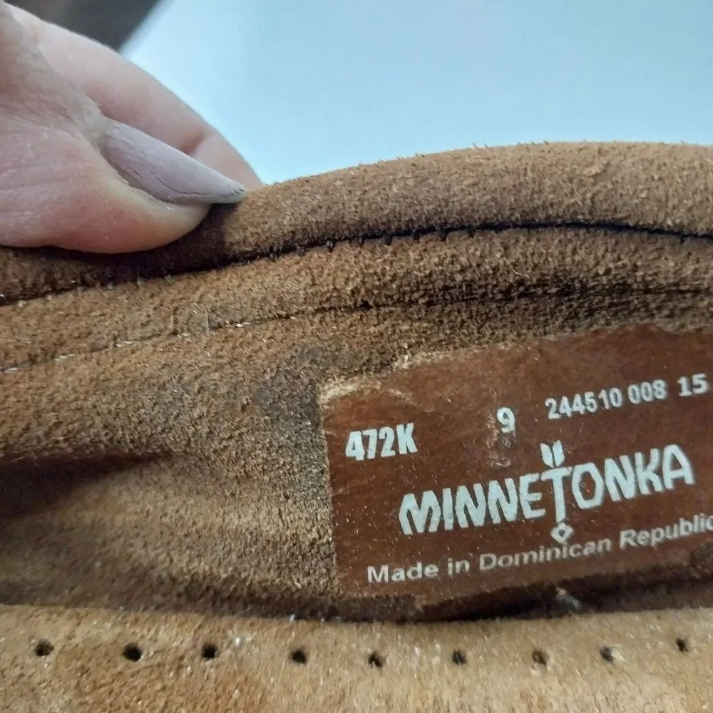 MINNETONKA Size 9 Women's Brown Moccasins 472K Super Confort